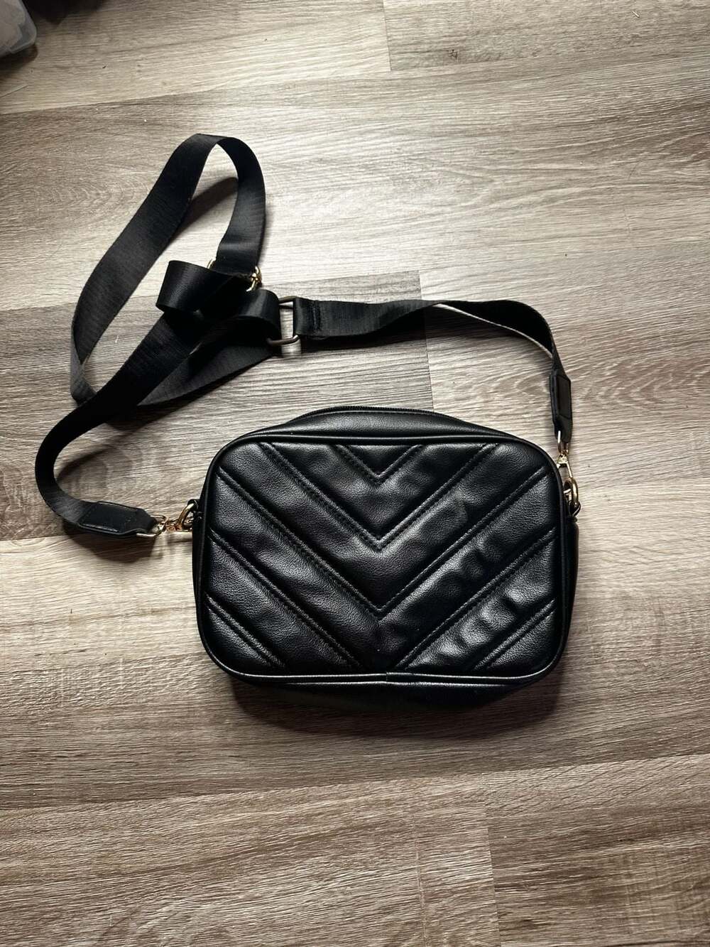 Herald Chevron Quilted Small Crossbody Camera Bag